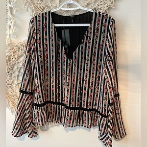 Buffalo Large Women’s Blouse with Bell Sleeves